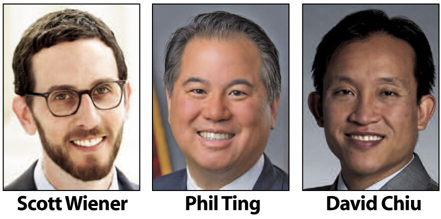 Scott Wiener, Phil Ting and David Chiu